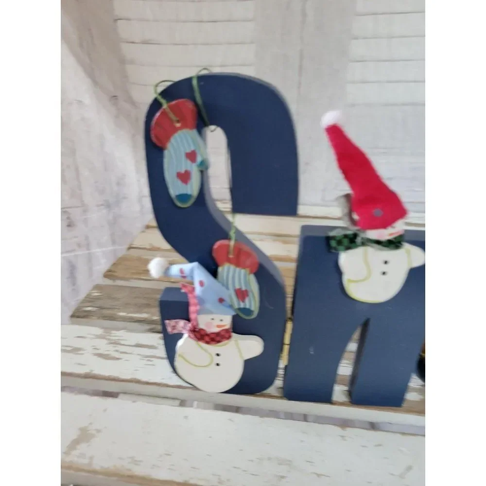 Snowman snow‎ jointed home Xmas decor folk art fun